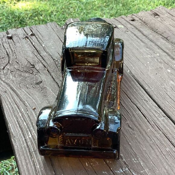Vintage Avon 1930s Coupe Car Six Series‎ Full Amber Glass Aftershave Bottle - Picture 4 of 5